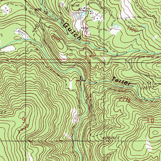 Topographic Map of Tartar Gulch, OR