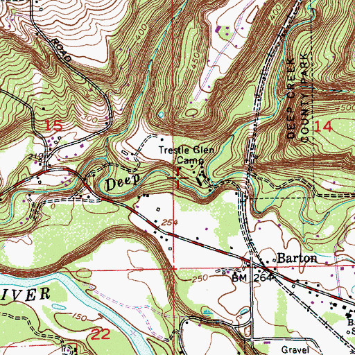 Topographic Map of Camp Kuratli, OR