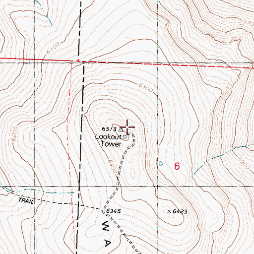 Topographic Map of Wagontire Mountain, OR
