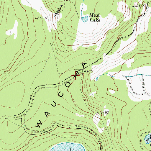 Topographic Map of Wahtum Lake Guard Station, OR