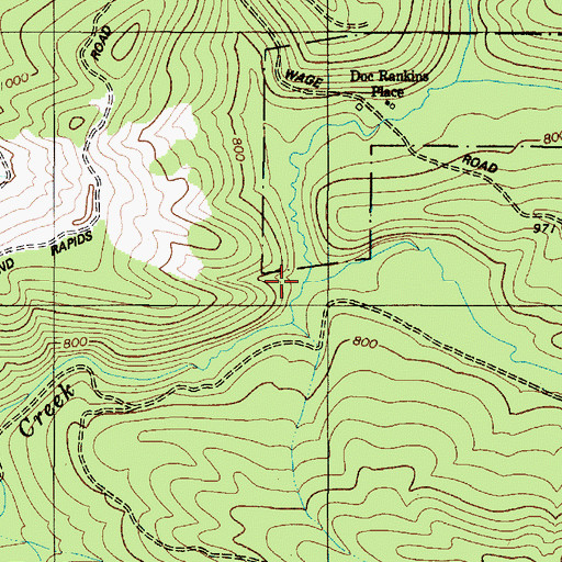 Topographic Map of Walker Creek, OR