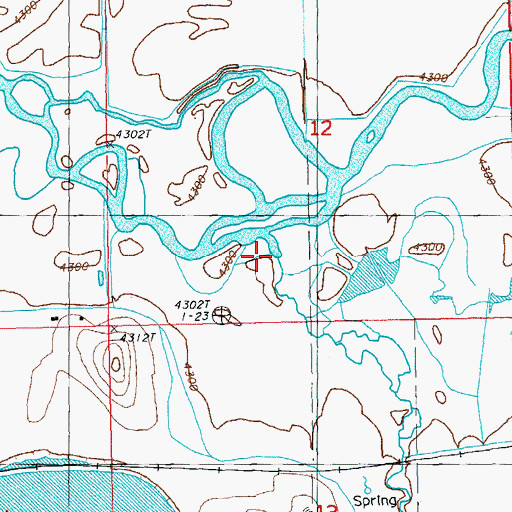 Topographic Map of Whisky Creek, OR