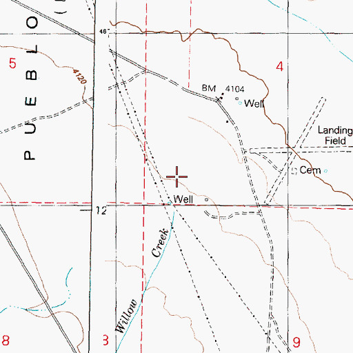 Topographic Map of Willow Creek, OR