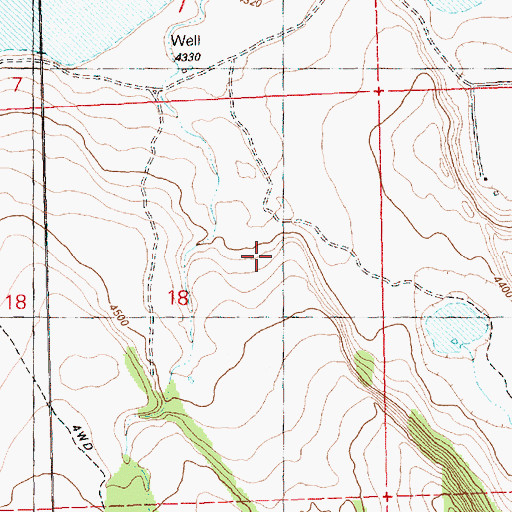 Topographic Map of Willow Creek, OR