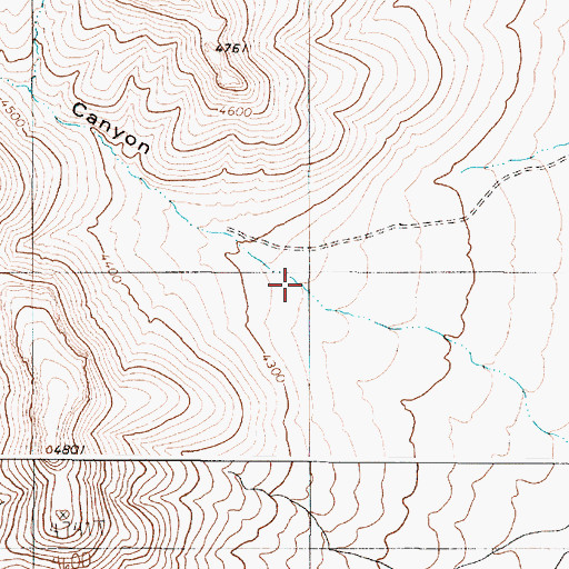 Topographic Map of Wire Corral Canyon, OR