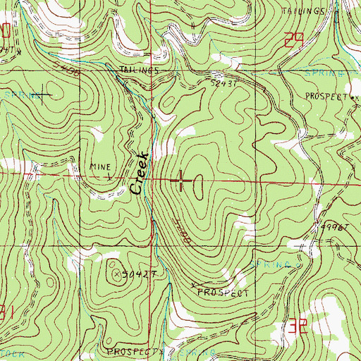 Topographic Map of Twin Buttes, OR