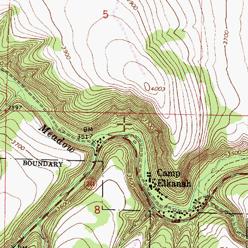 Topographic Map of Blue Mountain Spring, OR