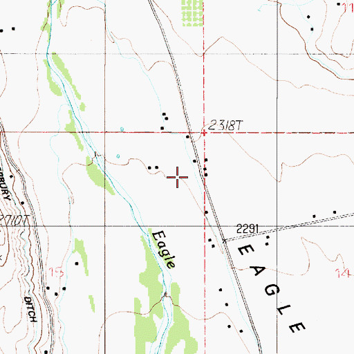 Topographic Map of I N Young Ditch, OR
