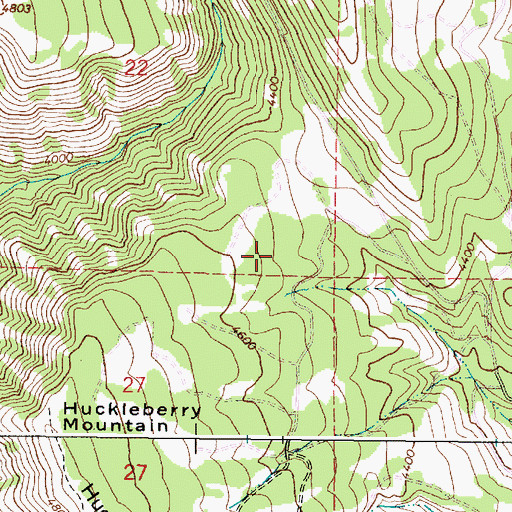 Topographic Map of Huckleberry Spring, OR