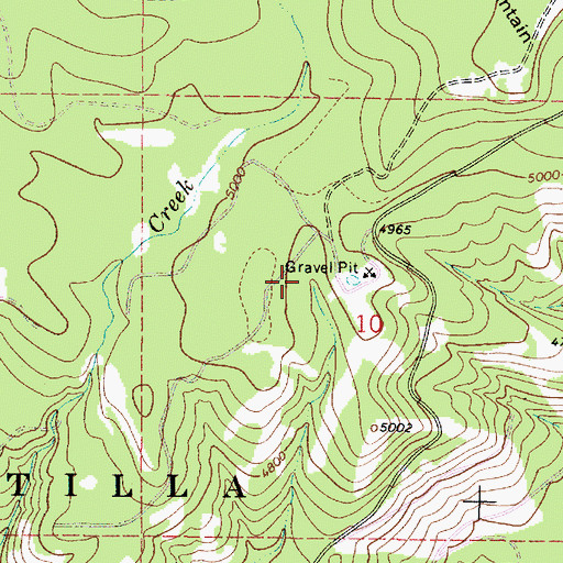Topographic Map of Pinical Spring, OR