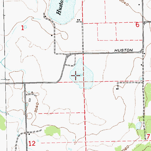 Topographic Map of Little Houston Lake, OR