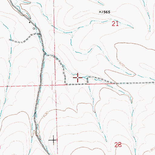 Topographic Map of Shotgun Canyon, OR