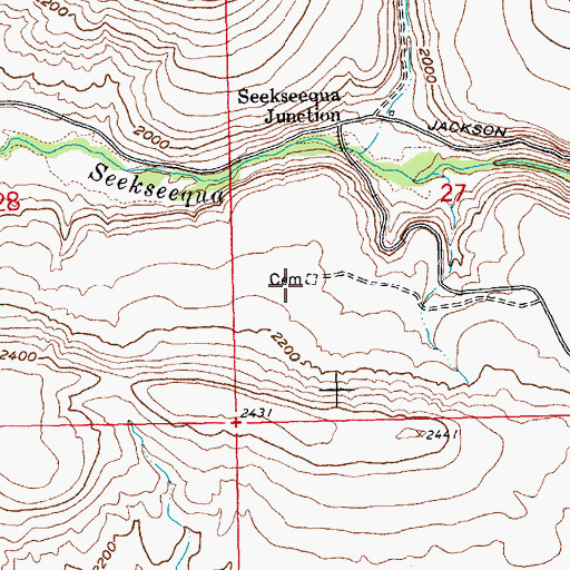 Topographic Map of Seekseequa Cemetery - 2, OR