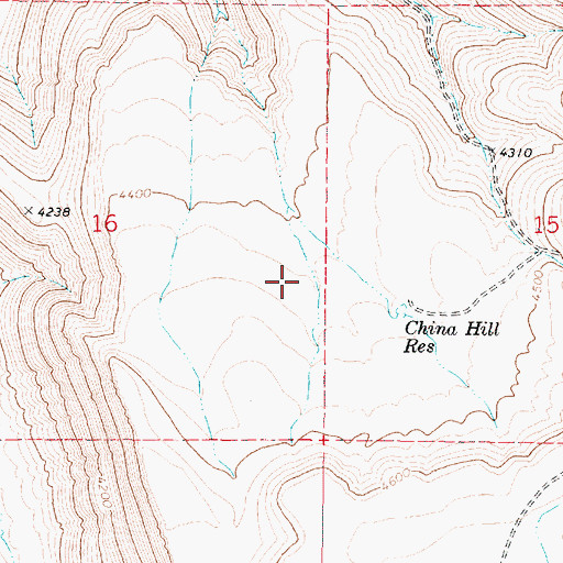 Topographic Map of China Hill, OR