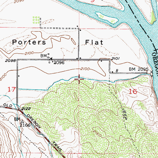 Topographic Map of Domby Ditch, OR