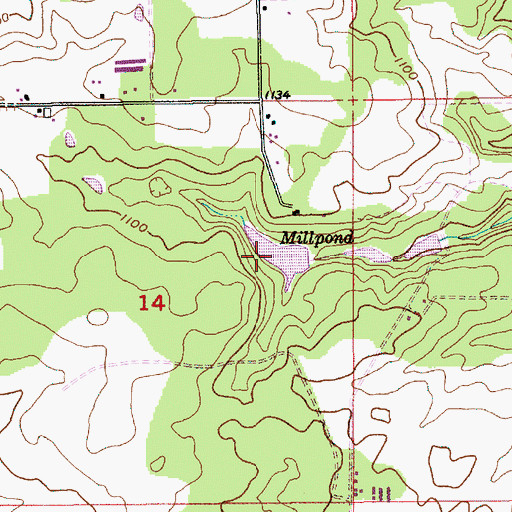 Topographic Map of Horning Reservoir, OR