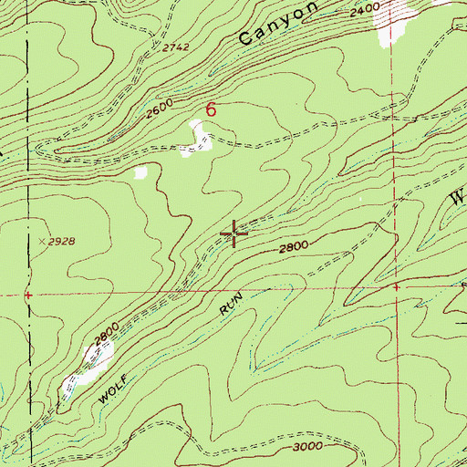 Topographic Map of Tamarack Springs, OR
