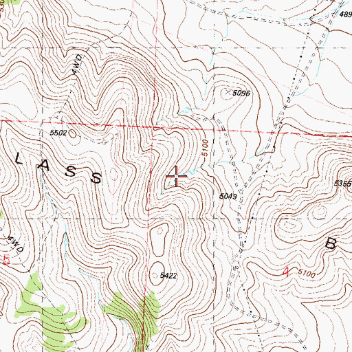 Topographic Map of North Glass Butte Reservoir Number Two, OR