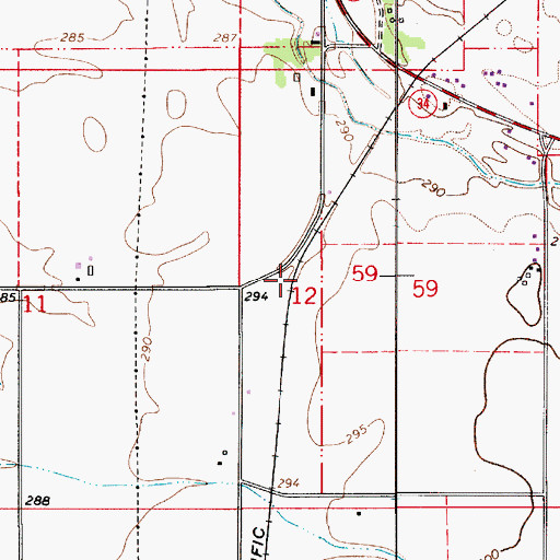 Topographic Map of Lowson (historical), OR