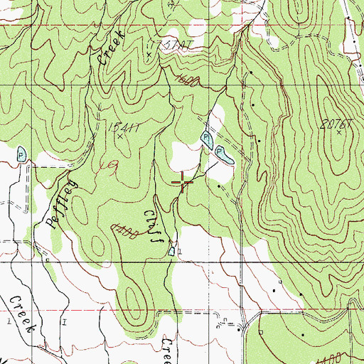 Topographic Map of Short Creek, OR