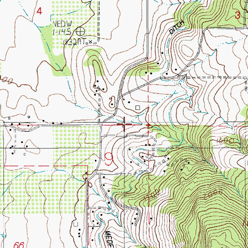 Topographic Map of North Branch Swanson Creek, OR