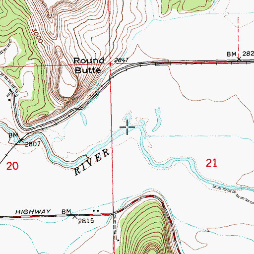 Topographic Map of Elliott Slough, OR