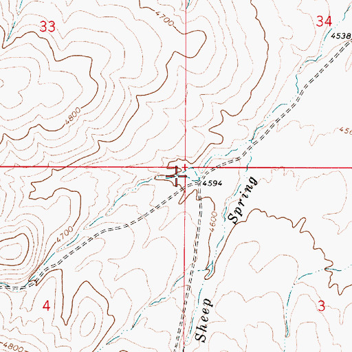 Topographic Map of Wroten Reservoir 1, OR