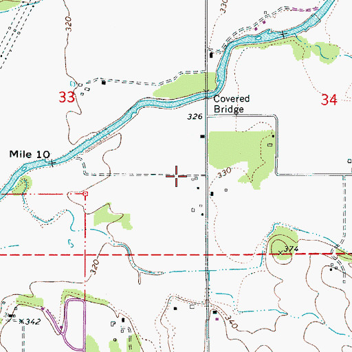 Topographic Map of Dotyville (historical), OR