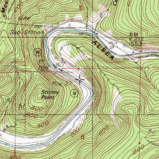 Topographic Map of National Forest Land Park, OR