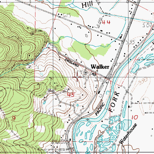 Topographic Map of Walker Union Church Cemetery, OR