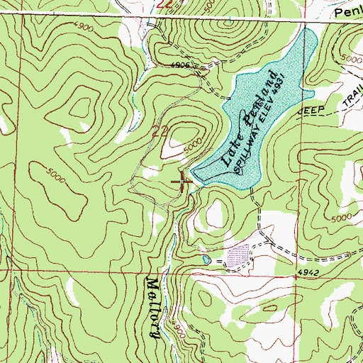 Topographic Map of Cutsforth Dam, OR
