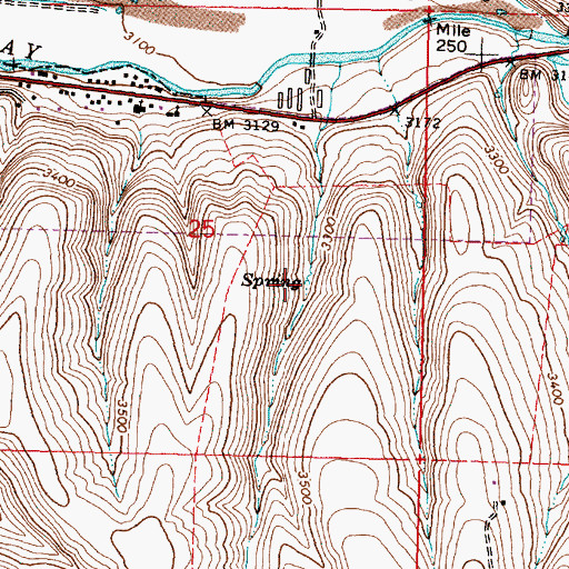 Topographic Map of Hacheney Spring, OR