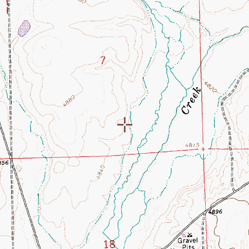 Topographic Map of Hotchkiss Ditch, OR
