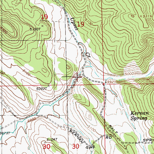 Topographic Map of Vistillas (historical), OR