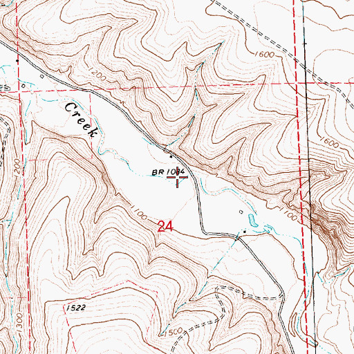 Topographic Map of Taylor Bridge, OR