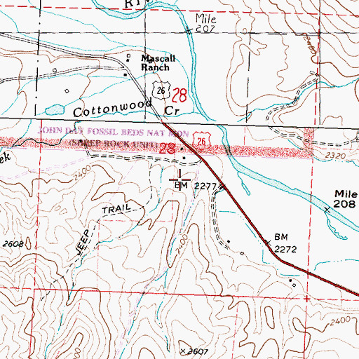 Topographic Map of Kennedy Gulch, OR