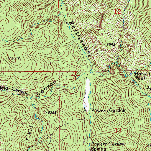 Topographic Map of South Field Canyon, AZ