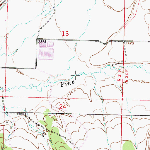 Topographic Map of Weissenfluh Reservoir, OR