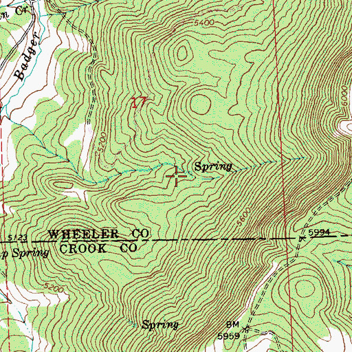 Topographic Map of Go Spring, OR