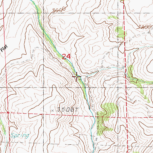 Topographic Map of Trent Creek, OR
