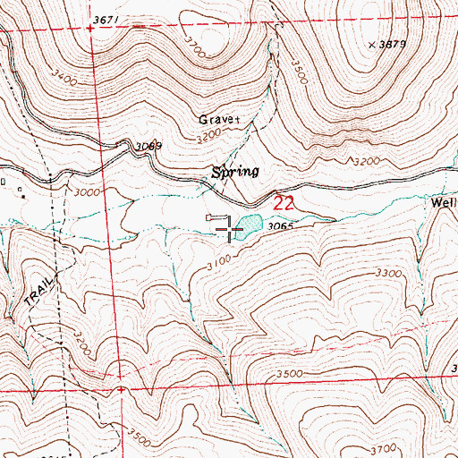 Topographic Map of Hoover Creek Reservoir, OR