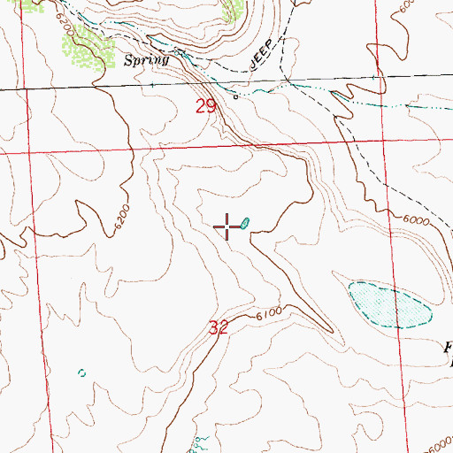 Topographic Map of Fish Creek Waterhole Number Forty-four, OR