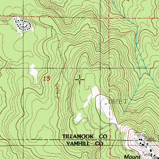 Topographic Map of KTIL-FM, OR