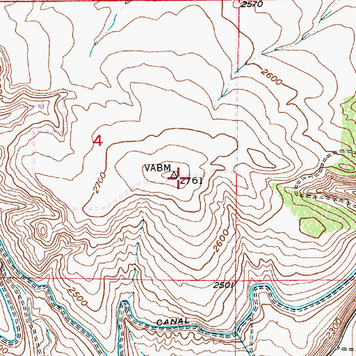 Topographic Map of KXBQ-FM, OR