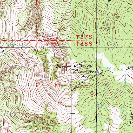 Topographic Map of KCMX-FM, OR