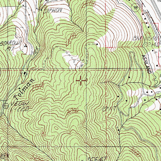 Topographic Map of KCMX-FM, OR