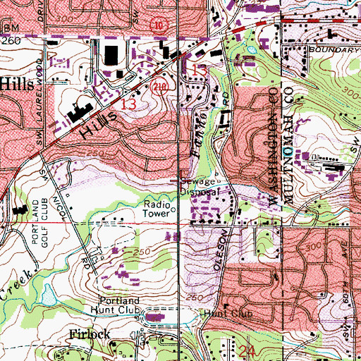 Topographic Map of KPDQ-AM, OR