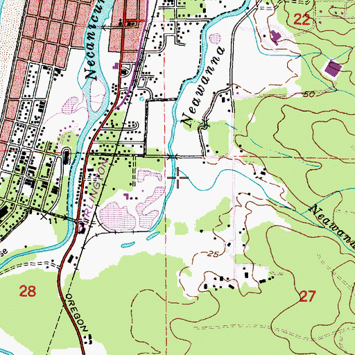 Topographic Map of KSWB - AM, OR