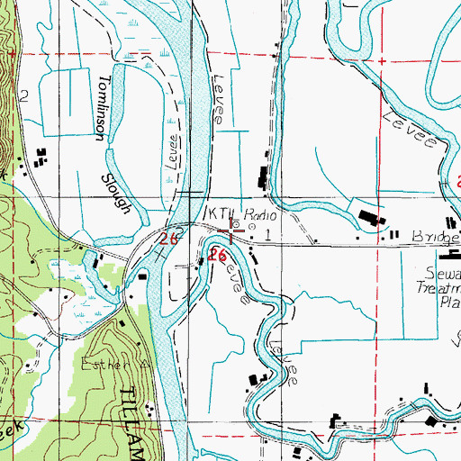 Topographic Map of KTIL - AM, OR