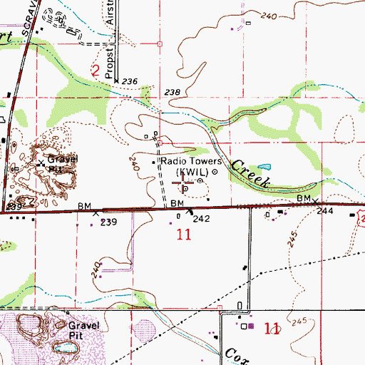 Topographic Map of KWIL- AM, OR